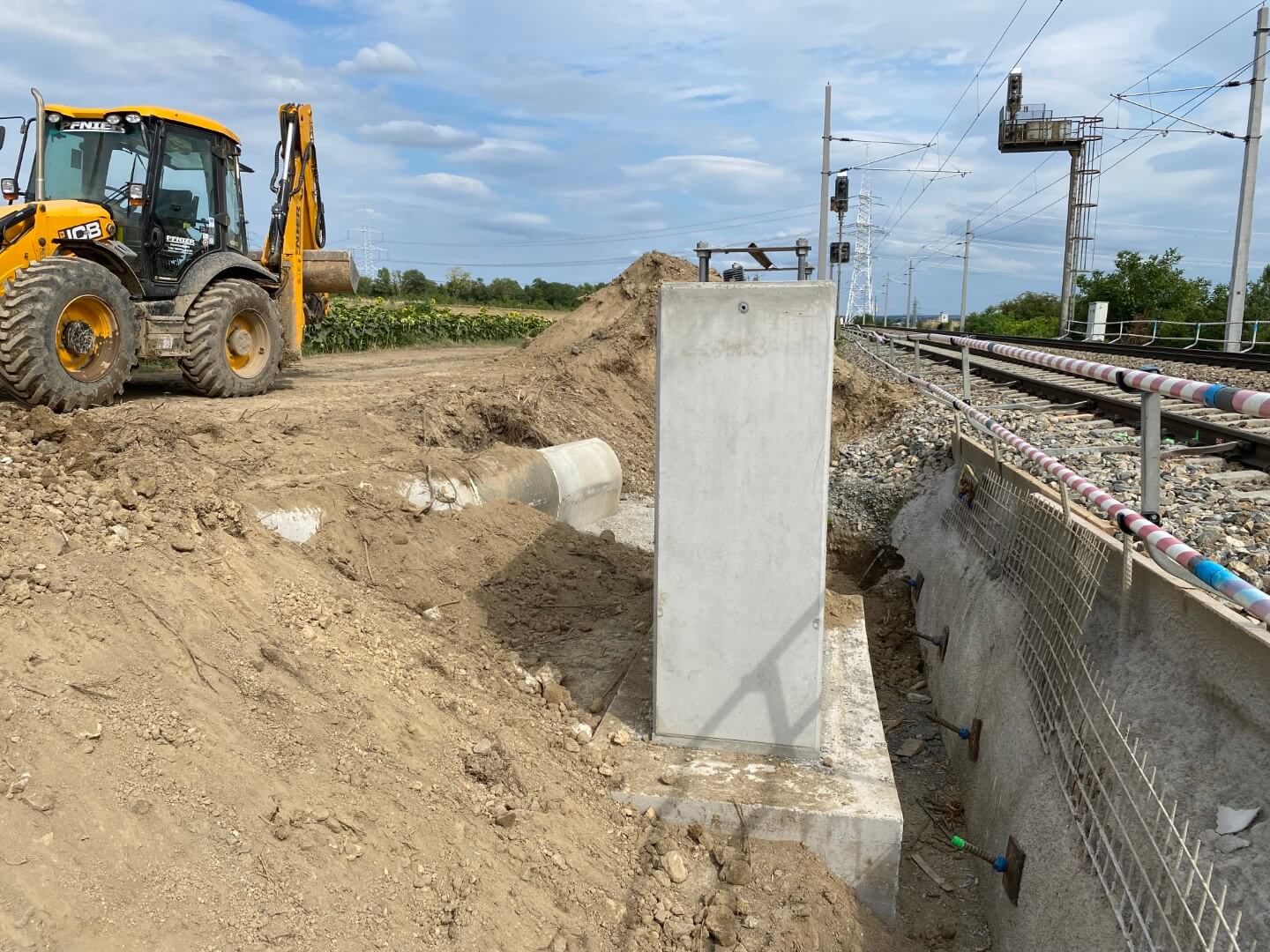 Errichtung Fundament für Zuglaufcheckpoint ZLCP